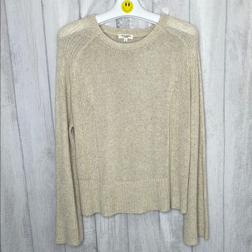 Max Studio Cream Knit Sweater.